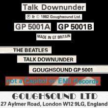 THE BEATLES DISCOGRAPHY UK 1982 05 01 THE BEATLES TALK DOWNUNDER - GOUGHSOUND - GP 5001 - pic 5