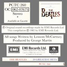 THE BEATLES DISCOGRAPHY UK 1982 10 18  - 20 GREATEST HITS THE BEATLES - PCTC 260 - 0C 062-07675 - pic 7