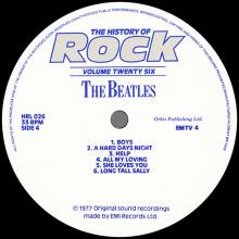THE BEATLES DISCOGRAPHY UK 1984 00 00 THE HISTORY OF ROCK VOLUME TWENTY SIX - HRL 026 - ORBIS - pic 8