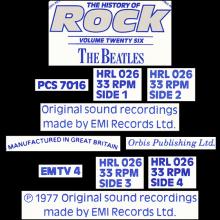 THE BEATLES DISCOGRAPHY UK 1984 00 00 THE HISTORY OF ROCK VOLUME TWENTY SIX - HRL 026 - ORBIS - pic 9