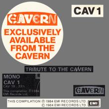1984 04 26 TRIBUTE TO THE CAVERN - CAV 1 - SEMI PROMO 2000 COPIES - pic 5