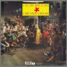 THE BEATLES DISCOGRAPHY UK 1987 07 06 ALL YOU NEED IS LOVE ⁄ BABY YOU'RE A RICH MAN - 12R 5620 - 12 INCH - pic 2