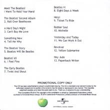UK - 2014 01 20 - THE BEATLES U.S. ALBUMS -PROMO 13 TRACKS CDR - pic 1