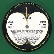 THE BEATLES DISCOGRAPHY Uk 1978 00 00 ABBEY ROAD - PCS 7088 - Green vinyl - pic 6