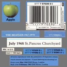 1994 02 14 BEATLES ⁄ 1967-1970 - PCSPP 718 - 0 77779 70390 6 - BLUE VINYL - pic 11