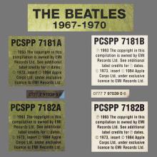 1994 02 14 BEATLES ⁄ 1967-1970 - PCSPP 718 - 0 77779 70390 6 - BLUE VINYL - pic 12