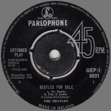 IRELAND - GEP (I) 8931 - BEATLES FOR SALE  - pic 3