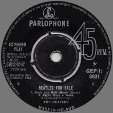 IRELAND - GEP (I) 8931 - BEATLES FOR SALE  - pic 4