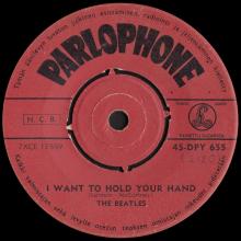 THE BEATLES FINLAND - 004 - 45-DPY 655 - I WANT TO HOLD YOUR HAND ⁄ THIS BOY - pic 1