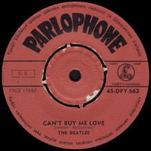 THE BEATLES FINLAND - 006 - 45-DPY 662 - CAN'T BUY ME LOVE ⁄ YOU CAN'T DO THAT - LENNEN - pic 1
