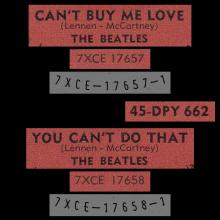 THE BEATLES FINLAND - 006 - 45-DPY 662 - CAN'T BUY ME LOVE ⁄ YOU CAN'T DO THAT - LENNEN - pic 2