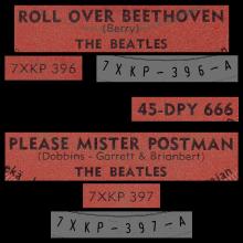THE BEATLES FINLAND - 008 - 45-DPY 666 - ROLL OVER BEETHOVEN ⁄ PLEASE MR. POSTMAN  - pic 1