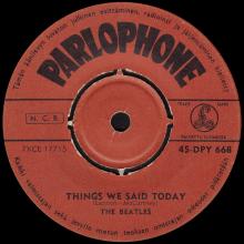 THE BEATLES FINLAND - 010 - 45-DPY 668 - A HARD DAY'S NIGHT ⁄ THINGS WE SAID TODAY - pic 1