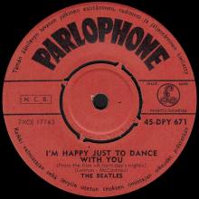 THE BEATLES FINLAND - 011 - 45-DPY 671 - IF I FELL ⁄ I'M HAPPY JUST TO DANCE WITH YOU - pic 3
