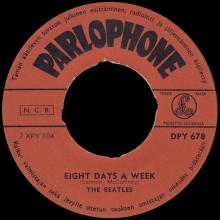 THE BEATLES FINLAND - 014 - 45-DPY 678 - ROCK AND ROLL MUSIC ⁄ EIGHT DAYS A WEEK - pic 3
