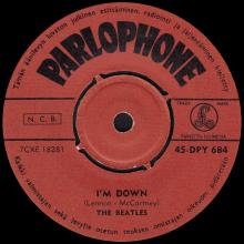 THE BEATLES FINLAND - 016 - 45-DPY 684 - HELP ! ⁄ I'M DOWN - pic 3