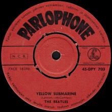 THE BEATLES FINLAND - 022 - 45-DPY 703 - ELEANOR RIGBY ⁄ YELLOW SUBMARINE - pic 3