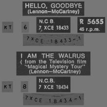 THE BEATLES FINLAND - 025 - B - R 5655 - HELLO, GOODBYE ⁄ I AM THE WALRUS - pic 4