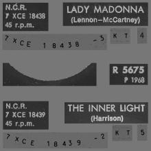 THE BEATLES FINLAND - 026 - A-B - R 5675 - LADY MADONNA ⁄ THE INNER LIGHT - pic 1
