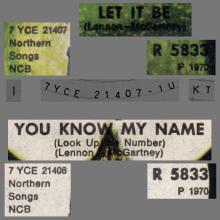 THE BEATLES FINLAND - 032 - R 5833 - LET IT BE ⁄ YOU KNOW MY NAME (LOOK UP THE NUMBER) - pic 2