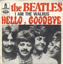 THE BEATLES FRANCE 45 - 1967 11 30 - SLEEVE 1 B - FO 106 - HELLO, GOODBYE ⁄ I AM THE WALRUS - pic 1