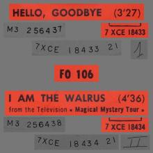 THE BEATLES FRANCE 45 - 1967 11 30 - SLEEVE 2 B - FO 106 - HELLO, GOODBYE ⁄ I AM THE WALRUS - pic 4