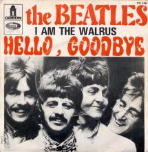 THE BEATLES FRANCE 45 - 1967 11 30 - SLEEVE 3 A - FO 106 - HELLO, GOODBYE ⁄ I AM THE WALRUS - FIRE BRIGADE - pic 1