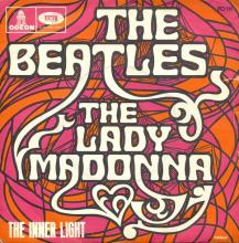 THE BEATLES FRANCE 45 - 1968 03 18 - SLEEVE A - L FO 111 - THE LADY MADONNA ⁄ THE INNER LIGHT - CF 128  - pic 1