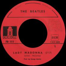 THE BEATLES FRANCE 45 - 1968 03 18 - SLEEVE A - L FO 111 - THE LADY MADONNA ⁄ THE INNER LIGHT - CF 128  - pic 5