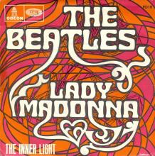 THE BEATLES FRANCE 45 - 1968 03 18 - SLEEVE E 1 - J FO 111 - LADY MADONNA ⁄ THE INNER LIGHT - FFS 605 - pic 1
