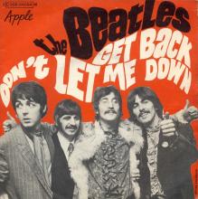 THE BEATLES FRANCE 45 - 1969 04 15 - CARDBOARD SLEEVE A ⁄ RECORD 1 - APPLE - L 2 C 006-04084 M - GET BACK ⁄ DON'T LET ME DOWN - pic 1
