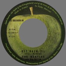 THE BEATLES FRANCE 45 - 1969 04 15 - CARDBOARD SLEEVE A ⁄ RECORD 1 - APPLE - L 2 C 006-04084 M - GET BACK ⁄ DON'T LET ME DOWN - pic 1