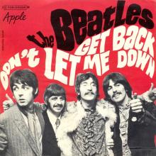 THE BEATLES FRANCE 45 - 1969 04 15 - PAPER SLEEVE F ⁄ RECORD 2 - APPLE - 2 C 006-04084 M - GET BACK ⁄ DON'T LET ME DOWN - pic 1