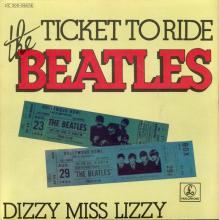 THE BEATLES FRANCE 45 - 1977 05 00 - PARLOPHONE - EA 2 C 006-04478 - TICKET TO RIDE ⁄ DIZZY MISS LIZZY - pic 1