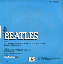 THE BEATLES FRANCE 45 - 1978 09 30 - PARLOPHONE - EC 2 C 008-06804 - SGT. PEPPER'S LONELY HEARTS C B ⁄ WITHIN YOU, WITHOUT YOU - pic 2