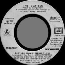 THE BEATLES FRANCE 45 - 1982 00 00 - PARLOPHONE - PM 102 2 C 008-007627 - THE BEATLES' MOVIE MEDLEY ⁄ I'M HAPPY JUST TO DANCE WI - pic 5