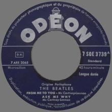THE BEATLES FRANCE EP - A - 1963 10 16 - BLUE TYPE 1 - ODEON SOE 3739 - STANDARD  - pic 3