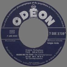 THE BEATLES FRANCE EP - A - 1963 10 16 - BLUE TYPE 2 - ODEON SOE 3739  - pic 3