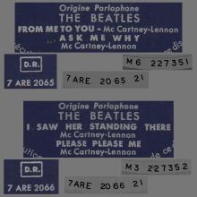 THE BEATLES FRANCE EP - A - 1963 10 16 - BLUE TYPE 2 - ODEON SOE 3739  - pic 1