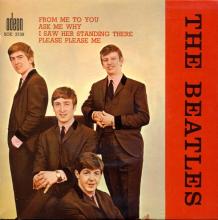 THE BEATLES FRANCE EP - A - 1963 10 16 - BLUE TYPE 3 - ODEON SOE 3739  - pic 1