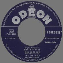 THE BEATLES FRANCE EP - A - 1963 10 16 - BLUE TYPE 3 - ODEON SOE 3739  - pic 3