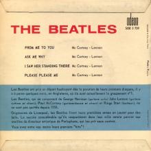 THE BEATLES FRANCE EP - A - 1963 10 16 - BLUE TYPE 4 - ODEON SOE 3739 - pic 5