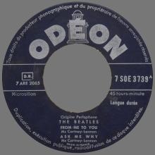 THE BEATLES FRANCE EP - A - 1963 10 16 - BLUE TYPE 4 - ODEON SOE 3739 - pic 3