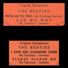 THE BEATLES FRANCE EP - A - 1963 10 16 - ORANGE TYPE 1 - 2 - 3 - ODEON SOE 3739 - pic 2