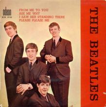 THE BEATLES FRANCE EP - A - 1963 10 16 - ORANGE TYPE 3 - ODEON SOE 3739 - pic 1