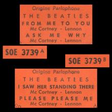 THE BEATLES FRANCE EP - A - 1963 10 16 - ORANGE TYPE 3 - ODEON SOE 3739 - pic 6