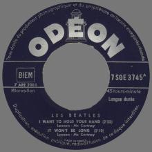 THE BEATLES FRANCE EP - A - 1964 01 14 - SLEEVE 1 LABEL BLUE  - ODEON SOE 3745 - pic 3