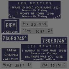 THE BEATLES FRANCE EP - A - 1964 01 14 - SLEEVE 1 LABEL BLUE  - ODEON SOE 3745 - pic 1