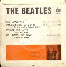 THE BEATLES FRANCE EP - A - 1963 10 21 - SLEEVE B LABEL TYPE 3 - ODEON SOE 3741 - pic 6