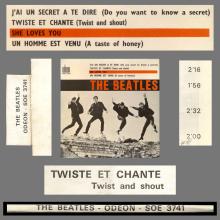 THE BEATLES FRANCE EP - A - 1963 10 21 - SLEEVE B LABEL TYPE 4 - ODEON SOE 3741 - pic 1